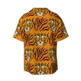 thumbnail image 2 of Daiia Tiger Men's Linen Shirts Short Sleeve Casual Shirts Button Down Shirt for Men Beach Summer Wedding Shirt-Medium, 2 of 7