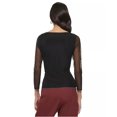 thumbnail image 2 of DKNY Womens Mesh Faux Wrap Jersey, Black, X-Small, 2 of 2