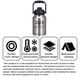 thumbnail image 4 of Cubo Hielo para Exteriores Botella Aislada Acero Inoxidable 2L Viajes Y Acampadas, 4 of 9