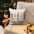 thumbnail image 4 of Merry Christmas Throw Pillow Cover 18x18 Inch Set of 2 Nutcracker Christmas Decor Winter Holiday Party Cushion Case Decoration for Sofa Couch F18, 4 of 6