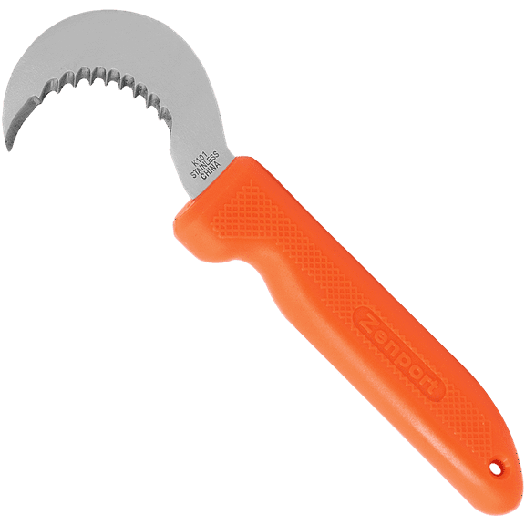 Zenport K101 Fruit Harvest Utility Knife, 3 Inch Stainless Steel Blade, Orange
