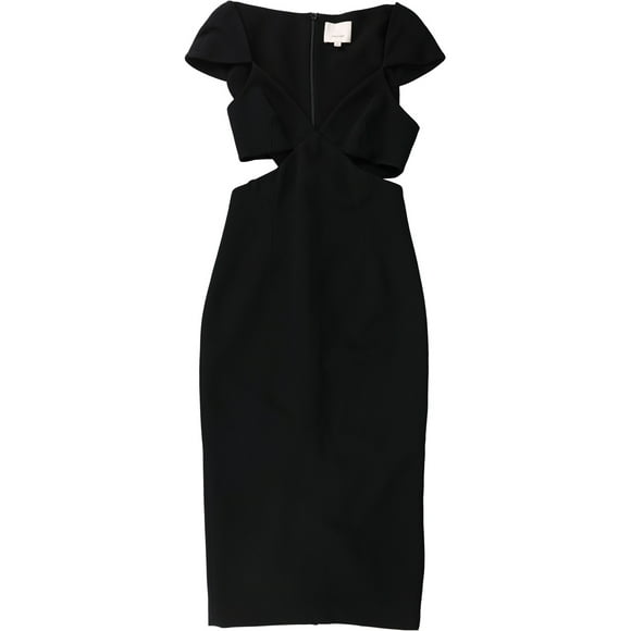 Cinq A Sept Robe Fourreau Découpée pour Femmes, Noir, 2