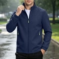 thumbnail image 2 of Cmtiyu Fashion Jackets for Men Casual Long Sleeve Stand Neck Outdoor Zip Up Blue Jackets with Zip Pockets XXS-3XL, 2 of 9