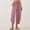 Pink, variant on Bzhegqhd Women's New Summer Solid Color High Waist Drawstring with Pocket Foot Binding Pants