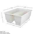 thumbnail image 6 of Pure Garden 20.75in Railing Planter - 6-Gal Outdoor Flower Box, White, 6 of 6