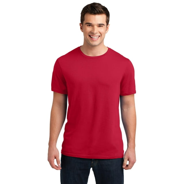 Camiseta de cuello redondo Distrito DT4000 lavado vintage Rojo L para hombre