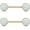 White, variant on Surgical Steel Druzy Stone Ends Rose Gold PVD Over Nipple Barbell Rings