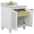 thumbnail image 6 of Trento Single Rectangle Sink Solid Wood Vanity in White/White Carrara, 6 of 11