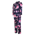 thumbnail image 3 of Women Printed Fleece Pajama Top, Floral/Navy, Medium, 1 Piece, 3 of 3