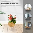 thumbnail image 3 of HLONK Support de Plante en Rotin d'Intérieur avec Pattes et Paniers, 3 of 5