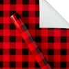 Buffalo Plaid Premium Gift Wrap, Red, Black, Christmas, 30" Wide, 160 Sq. ft., Holiday Time