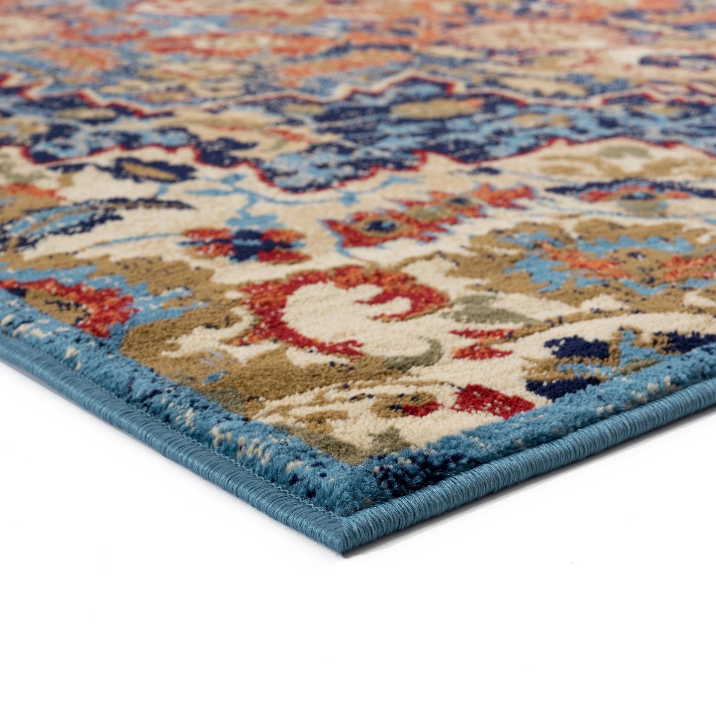 Luxe Weavers Oriental Blue 8x10 Vintage Area Rug, Southwestern Geometric Carpet - image 4 of 6