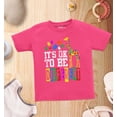 thumbnail image 4 of Shop4Ever It's OK to Be Different Autism Awareness Giraffe Toddler's Cotton T-Shirt 2T Hot Pink, 4 of 6