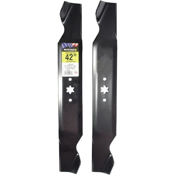 MaxPower 561548B 2-Blade Set for 42 Inch Cut MTD/Cub Cadet/Troy Bilt Replaces 42-04126, 742-04308, 742-0616 and Many Others, OEM #'s