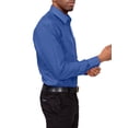 thumbnail image 3 of G-Style USA Men's Regular Fit Long Sleeve Solid Color Dress Shirts - French Blue - 1X - 17-17.5 - 36-37, 3 of 6