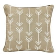 thumbnail image 2 of Outdoor Decor Tribal Arrow Stripe Throw Cushion, Taupe, 18" x 18", 2 of 4
