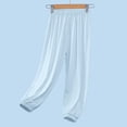 thumbnail image 3 of Fozruso Girls Stretch Pants Girls Ice Silk PantsPants Elastic High Waisted Casual Trousers For Kids Summer Flowy Stretchy Pants Sizes 4-5 Years, 3 of 5