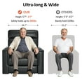 thumbnail image 5 of MCombo 380lbs Oversized Dual Motors Lay Flat Power Lift Recliner Chair with 27'' Extra-Wide Seat for Heights 5'7''-6'6" Big and Tall People, Faux Leather(Black), 5 of 10