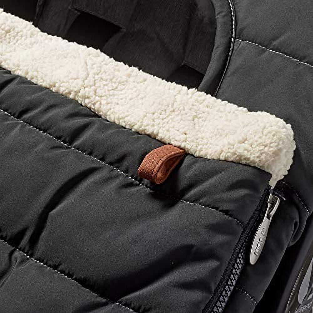 JJ Cole Cozy Cover Weather-Resistant & Fleece Lined Infant Car Seat Cover, Black