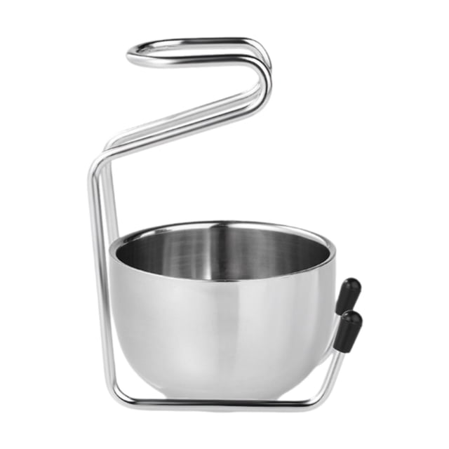 Milaget Bol de Rasage en Acier Inoxydable, Tasse à Savon en Métal pour Père, Mari, Anniversaire avec Support