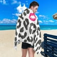 thumbnail image 5 of Leopard Kiss Beach Towel 31" x 71", Quick Dry Bath Towel Super Absorbent Lightweight Travel Towel for Beach Yoga Swim Sport Camping Holiday, 5 of 7