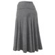 thumbnail image 2 of Falda midi acampanada ligera y sólida con cierre para mujer, talla L, 2 of 3