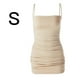 thumbnail image 1 of Vestido de verano sin mangas con cuello barco para mujer Vestido ajustado para club nocturno, Caqui, S Advancent AP1098-05B, 1 of 7