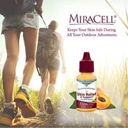 Miracell Skin Relief and Support Apricot Kernel Oil, Coconut Oil, Sesame Oil Jojoba Oil, Avocado Oil, Camellia oil, Rosehip oil Vitamin E, Serum .5 oz