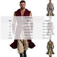 thumbnail image 3 of Virmaxy Halloween Costume Men's Medieval Hooded Tunic Set Renaissance Costume with Belt Pouch and Bracers for Halloween Party Black, 3 of 7