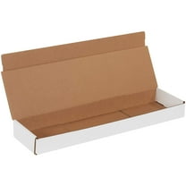 BOX USA BM2262 Corrugated Mailers, 22" x 6" x 2" White Pack of 50