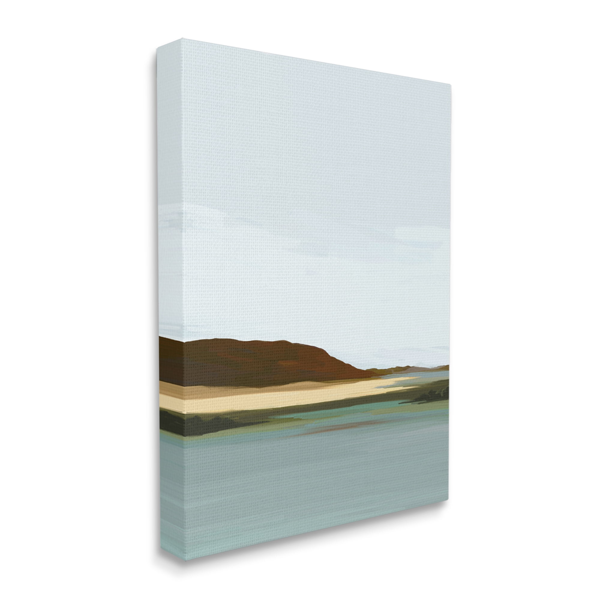 Stupell Industries Abstract Mountain Lake Abstract Painting Gallery Wrapped Canvas Print Wall Art, 36 x 48