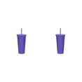 thumbnail image 4 of Botella de agua al vacío Advancent con pajitas 2piezas Morado oscuro, 4 of 6