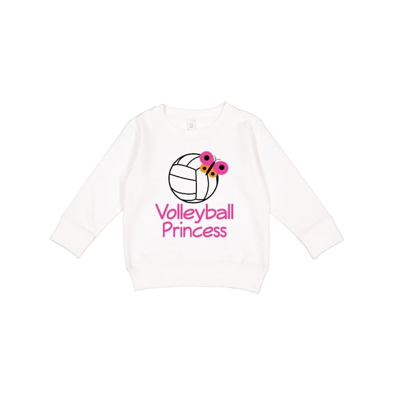 Inktastic Volleyball Butterfly Princess Toddler Sweatshirt