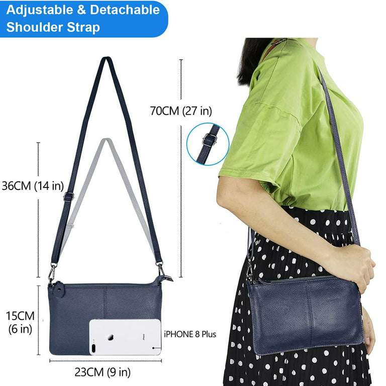 befen Small Genuine Leather Envelope Crossbody Bags for Women, Wristlet  Clutch Purse for Women Shopping Walking