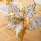 thumbnail image 2 of El tallo se puede retraer en un pétalo la banda de espuma superior debe ser de 25 cm flores navideñas doradas flores artificiales de tela de alta gama para decoración árbol ANGGREK Otros, 2 of 8