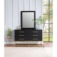 thumbnail image 3 of Meridian Furniture Maxine Black Dresser with Gold Metal Legs and Handle, 3 of 42