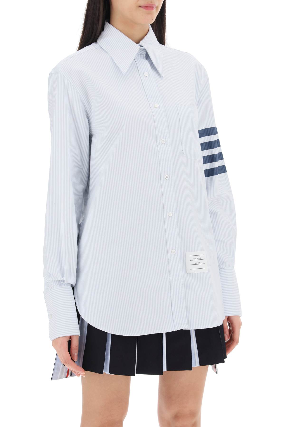 Thom Browne Striped Oxford Shirt With Pointed Collar Women - Walmart.com