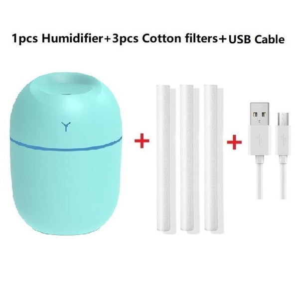 Mini Humidificador de aire de 220ML, difusor de aceites esenciales con USB, Humidificador para el hogar, coche, oficina con lámpara LED de noche, ambientador Tan Jianjun unisex