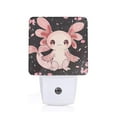 thumbnail image 1 of Balery Cute Axolotl Sakura Blossoms Luz Nocturna LED con Sensor Automático, Enchufe con Sensor Crepuscular, Luz Suave de 0.5W para Dormitorio, Pasillo, Baño-US, 1 of 7