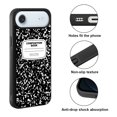 thumbnail image 2 of WIRESTER Shockproof Soft Rubber Cover Case for Apple iPhone 17 Air 6.6" 2025, Black Composition Book, 2 of 5
