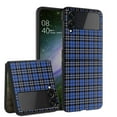 thumbnail image 1 of ANJ+ Hard Protective Printed Case Cover Compatible with Samsung Galaxy Z Flip 4 - Blue Checkers, 1 of 4