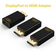 DisplayPort to HDMI Adapter 【3 Pack】, CableCreation 1080P Gold Plated DP to HDMI Adapter (Male to Female) 1.3V, Uni-Directional Display Port to HDMI Converter Compatible for Lenovo, HP, Dell &More