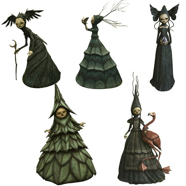 Haillom Halloween Decoration Creepy Witch Figurine Statue Witch