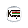 thumbnail image 1 of Miroir Carré Motif Drapeau National du Kenya, Portable, Compact, Double Face, 1 of 3