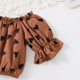 thumbnail image 5 of XIYNBAOK Kids Clothing Sets Cute Outfit 70s Outfits for Kids Teen Shirts and Shorts for Girls 10-12 Baby Neutral Clothes 6 Year Old Girl Clothes, Brown 6-12 Months, 5 of 7