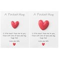 thumbnail image 2 of 2Pc Pocket Hug Heart With Greeting Cards,Pocket Heart Lovely Valentine'S Day Special Gift,Birthday Anniversary Wedding Party Family Home And Room Decor, 2 of 9