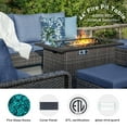 thumbnail image 6 of Brafab Patio Furniture Sets with Swivel Chairs and Fire Pit Table Outdoor Conversation Set for Garden, 6 of 9