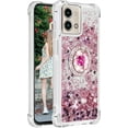 thumbnail image 6 of Quicksand Case for Motorola Moto G Stylus 5G (2023) for Women Girls, Glitter Sparkle Flowing Clear Soft TPU Liquid Cover with Bling Diamond Kickstand for Moto G Stylus 5G (2023) -Rose Gold, 6 of 14