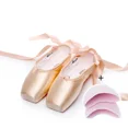 thumbnail image 3 of Adult Canvas Satin Ballet Pointe Dance Shoes Ladies Professional with Ribbons Woman Ballerina Dancing Shoe with Silicone Toe Pad (Canvas pointe shoe,44), 3 of 7