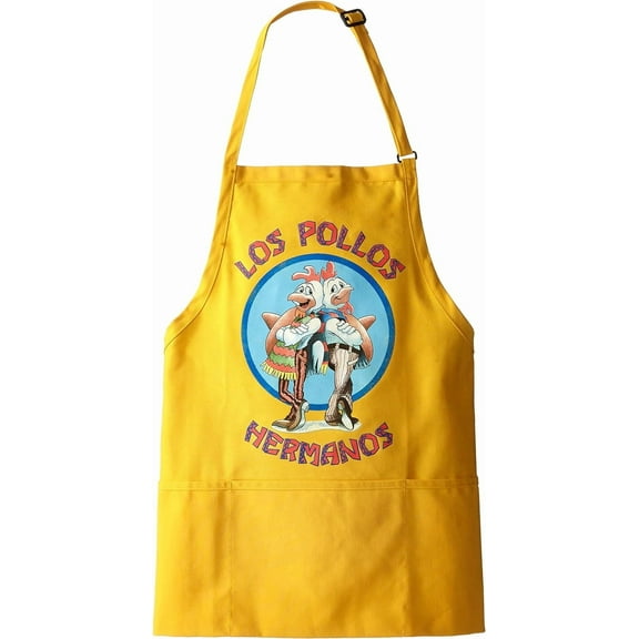 Breaking Bad Men's Los Pollos Hermanos Apron, Yellow, One Size